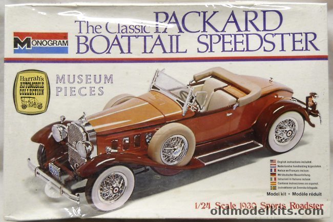 Monogram 1/24 1930 Packard Model 734 Boattail Speedster, 2301 plastic model kit
